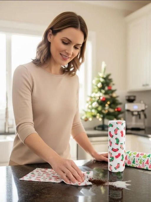 Салфетки супер впитывающие 25х25см, рулон 20шт - Buro фото 3