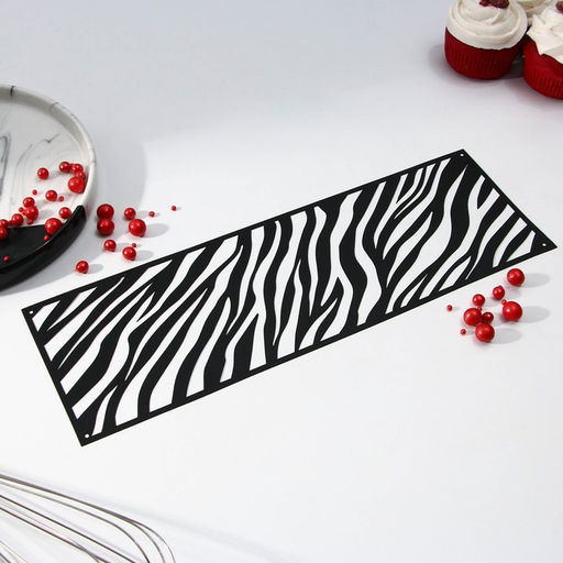 Цена за 5 шт. Трафарет для торта «Зебра», 32×10 см