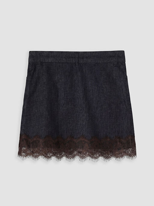 Dar Fit Dantel Detayl? Mini Jean Etek