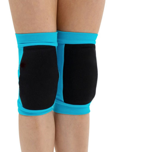 Наколенники для гимнастики и танцев Grace Dance, с уплотнителем, р. XXS, 3-5 лет, цвет бирюза/чёрный  фото 2