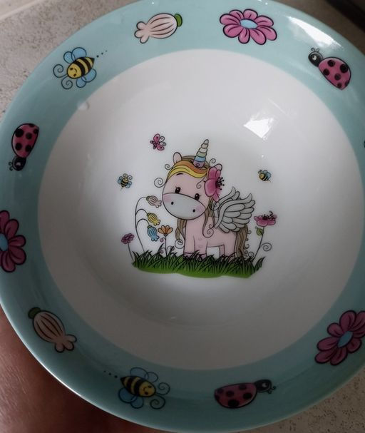 Набор Единорог тарелка 18см, салатник 15см, кружка 230мл C518 (292090) /DANIKS/ фото 4