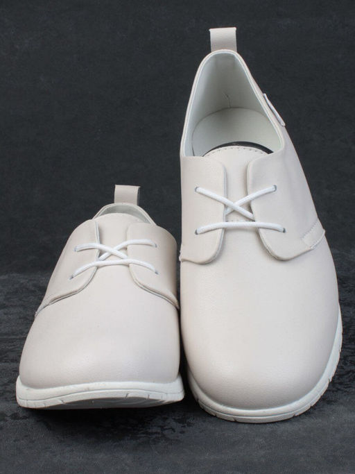 03-FDE16-1P BEIGE Полуботинки спортивные женские (натуральная кожа) - Фабричный китай фото 10