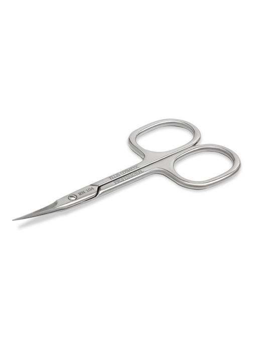 Ellis Cosmetic Ножницы маникюрные для кутикулы изогнутые / RN 104, глянцевые, ручная заточка, 9,3 см