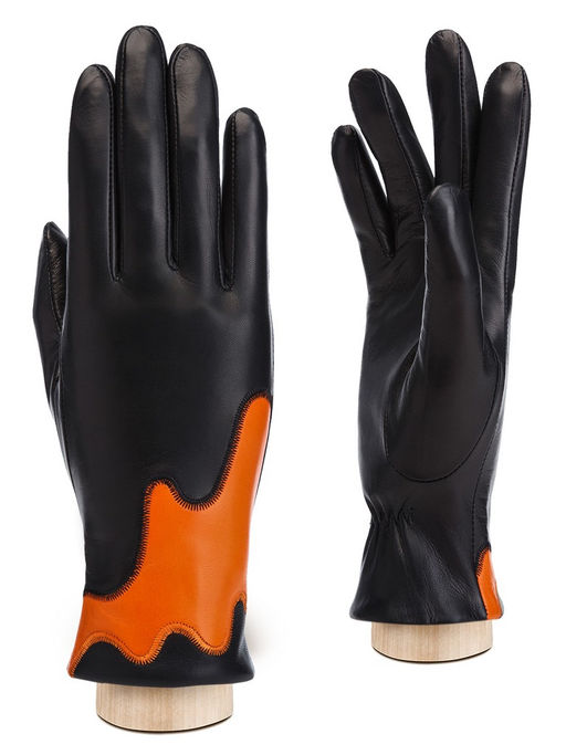 Перчатки женские ш+каш. IS01337 black/orange - Eleganzza фото 2