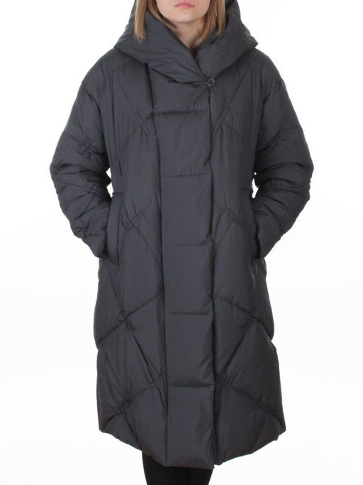 8870 DK. GRAY Пальто зимнее женское оверсайз (200 гр. холлофайбер)