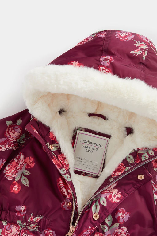 Mothercare / Куртка удлиненная на подкладке из искусственного меха фото 4