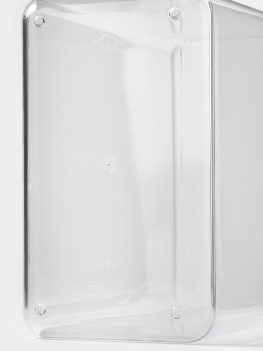 Банка для хранения сыпучих продуктов IDEA «Степ», 2.5 л, 16×10×21 см, пластик, крышка белая