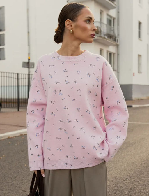 K13200 Джемпер (вязаный трикотаж) РОЗОВЫЙ