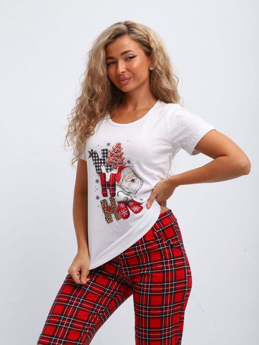 Пижама женская, модель 154, трикотаж (44 размер, Новый год) - Ивановотекстиль фото 7