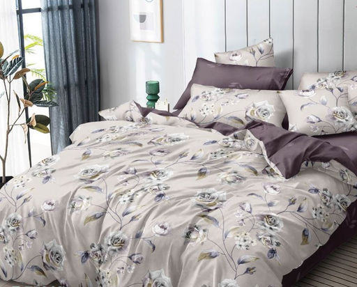 Постельное белье поплин эксклюзив на молнии - Анора 2 сп. с Евро простыней (на молнии с нав.70х70)