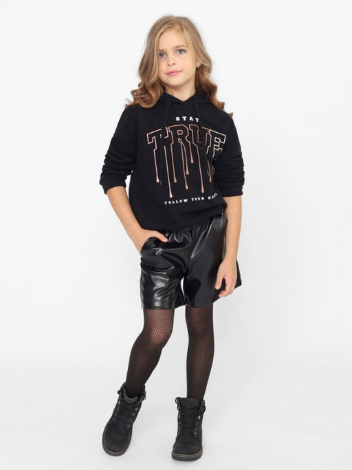 CRB wear/CWJG 63718-22-390 Толстовка для девочки,черный/Ex.Cherubino  фото 3