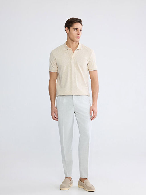 Polo Yaka Desenli Pike Erkek Ti??rt