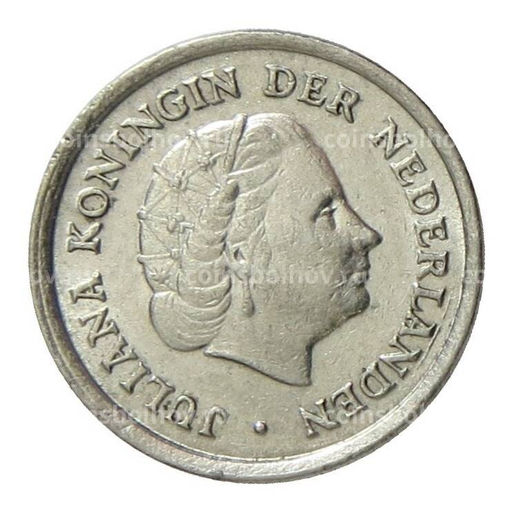 Монета 10 центов 1962 года Нидерланды