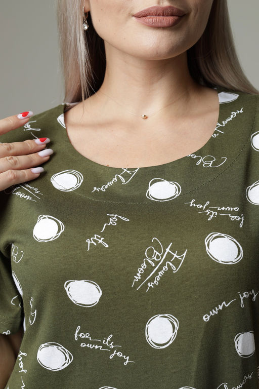 Платье женское П-157 (кулирка) Хаки - Elenatex фото 11