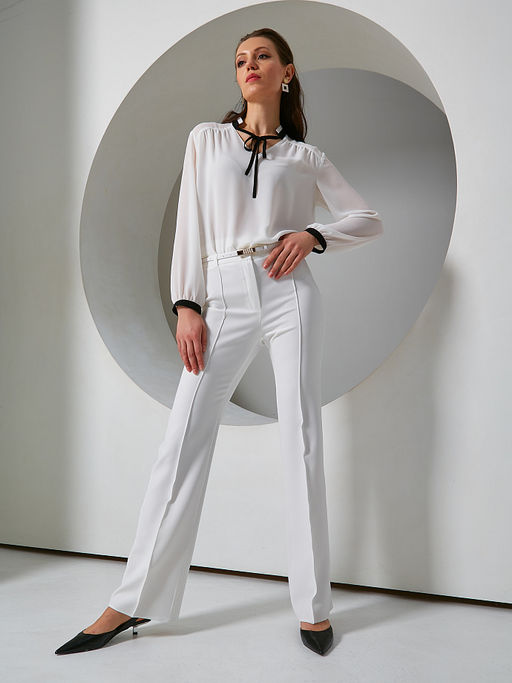 Брюки клёш с застроченными стрелками - Marchello marchellini фото 9