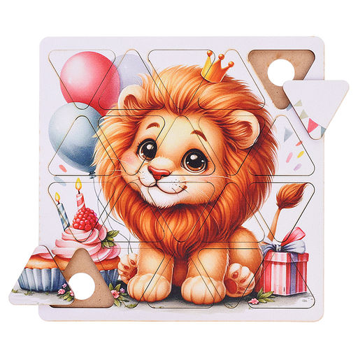 Пазлы малые Львёнок 20см х 20 см (древесный материал) - Задира фото 2
