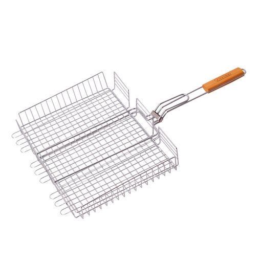 Решетка для гриля 40*30*2/7 см, с дер. ручкой, арт. 0707, 0706