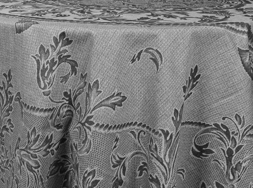 16с3 ЯК Скатерть D-183 "Овальная" цв.темно-серый