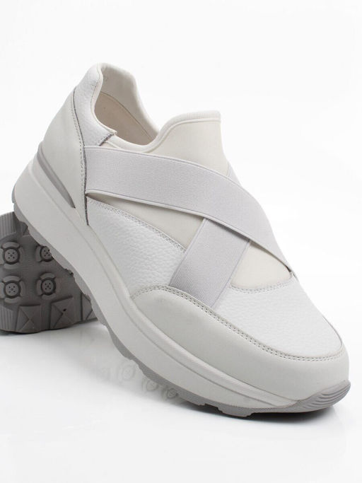03-A1030-9 WHITE Кроссовки женские (натуральная кожа)