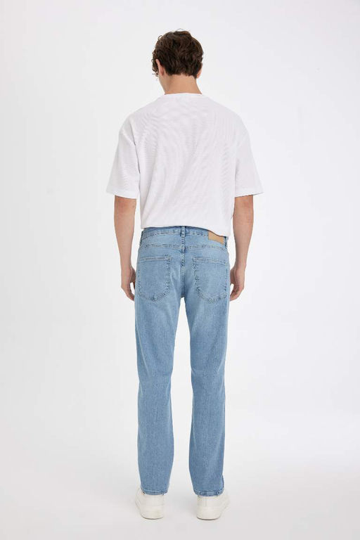 Джинсовые брюки Sergio Regular Fit Normal Mold с нормальной талией и зауженными штанинами - Defacto фото 8