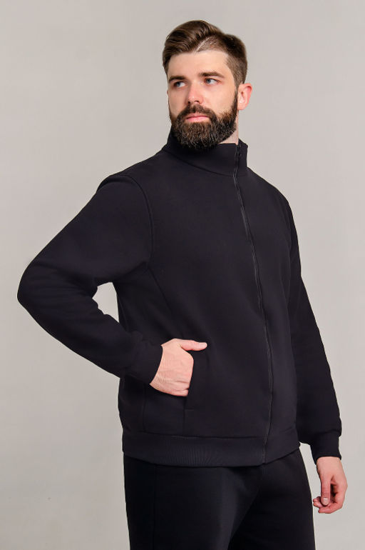 Арт. 65301 Толстовка мужская 50-58 (5 шт) Цвет:черный - Идеал фото 5