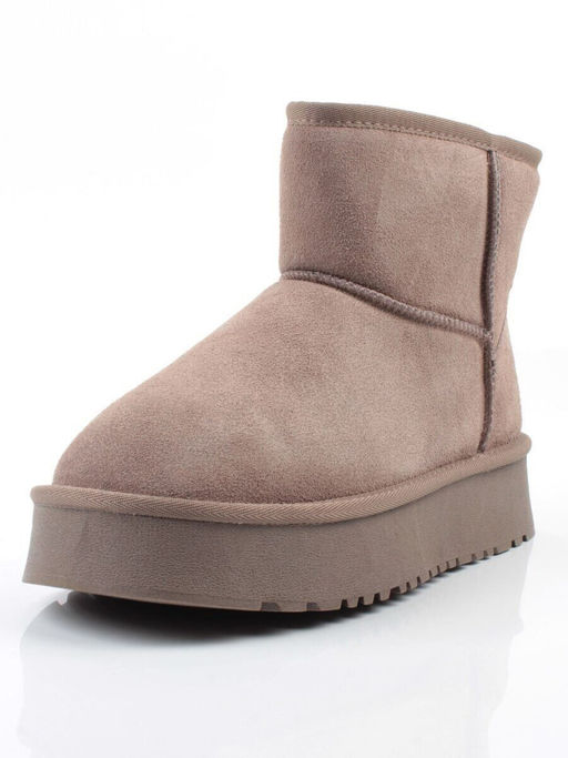 04-PF8521-4 GRAY/BEIGE Угги женские (натуральная замша, 100% шерсть)