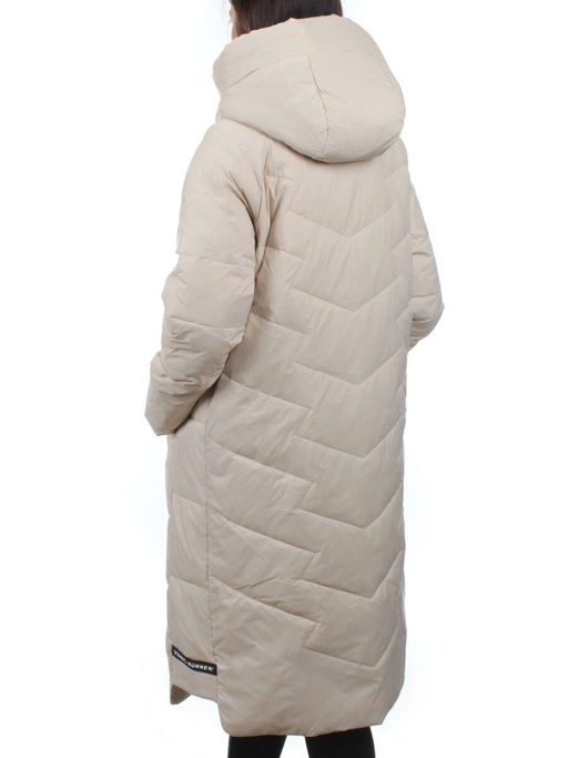 3066 BEIGE Пуховик зимний женский (80% пух, 20% перо)