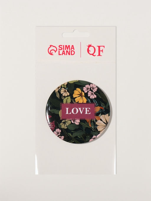 Цена за 2 шт. Зеркало карманное LOVE, d=7 см, тёмно-зелёное