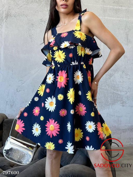 Платье женское в цветочек