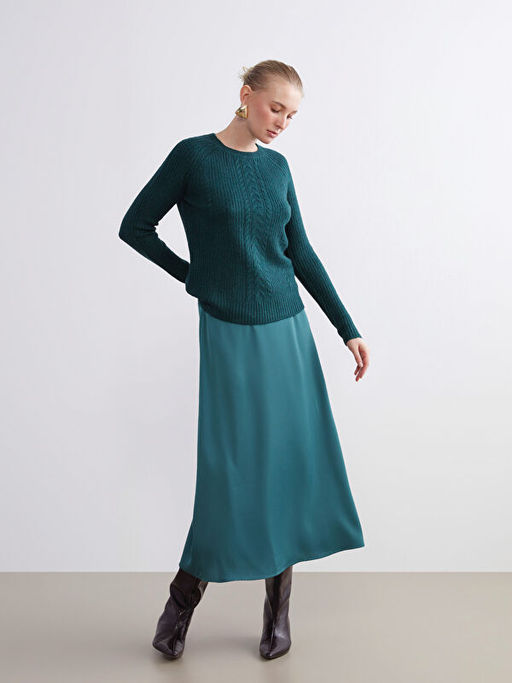 Beli Lastikli A Kesim Saten Etek