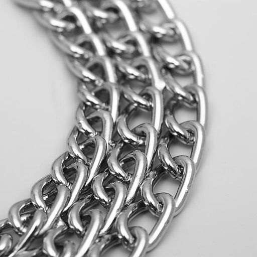 Ошейник - полуудавка металлический трехрядный, 50 см, толщина проволоки 2,5 мм - Пижон фото 4