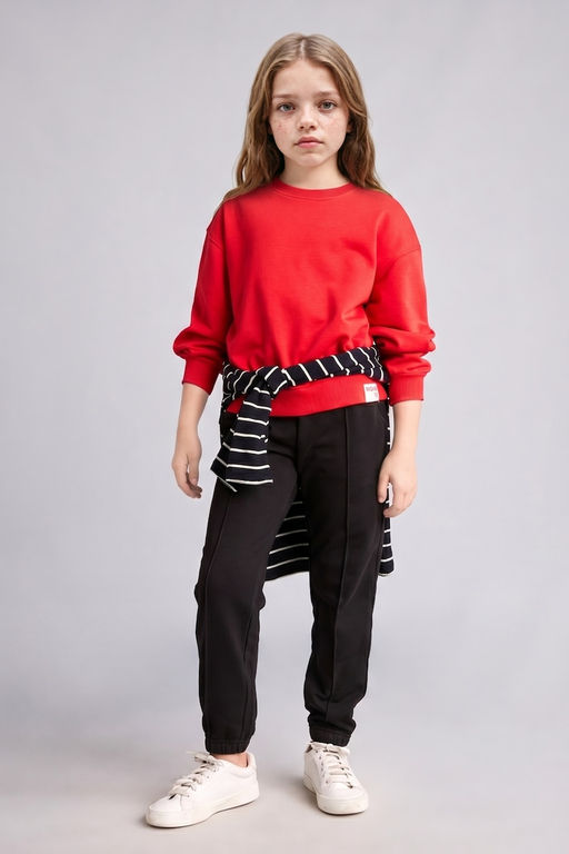 Relaxed Fit Sweatshirt K_z _ocuk - Defacto фото 2