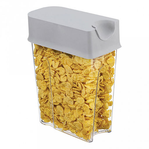 Банка для сыпучих продуктов пластмассовая Фолд 2,2л, 18,5х9х24см, смоки (Россия) - Домашняя мода фото 3