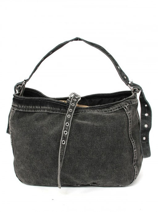 Сумка женская текстиль JN-76-8182, 1отд, плечевой ремень, черный jeans SALE 261810 - Bobo фото 2