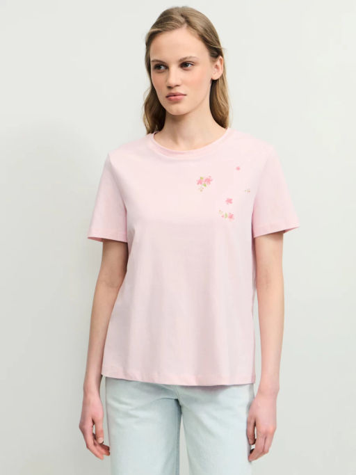 Футболка из хлопка с принтом / Zarina  фото 3