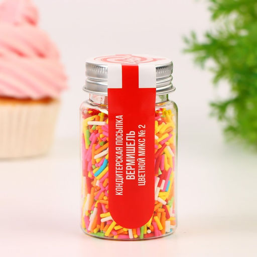 Кондитерская посыпка Вермишель цветной микс № 2, Пасха, 50 г - Кондимир фото 2