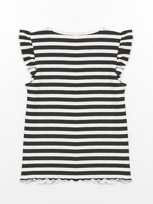 Bisiklet Yaka ?izgili Kolsuz K?z Bebek Atlet - Waikiki фото 2