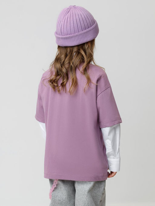 КР 302882/лиловый 3220 к649 фуфайка (футболка) для дев - Crockid фото 5