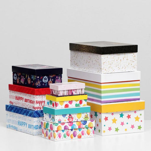 Набор коробок 10 в 1 С Днём Рождения!, 29 х 18,5 х 11 12 х 7 х 4 см - UPAK LAND фото 2