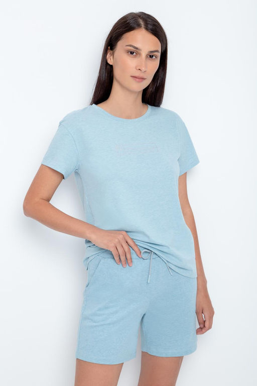 Е 40012/голубой шорты жен