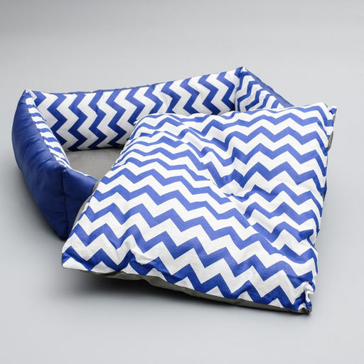 Лежанка Зиг-заг, 55 х 45 х 15 см, синяя - Пижон фото 6