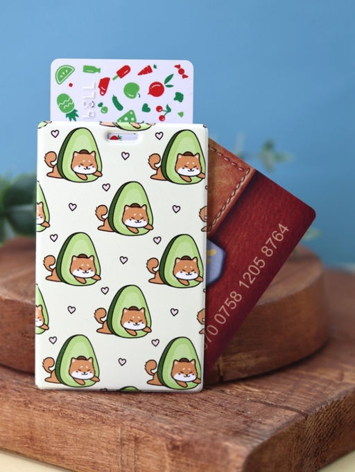 Держатель для карт Аниме Many shiba inu avocado (6,5 х 10,4 см)