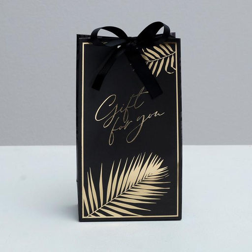 Пакет подарочный с лентой, упаковка, «Gift for you», 13×23×7 см