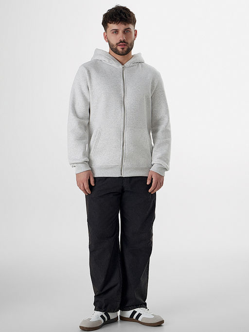 Жакет мужской серый на молнии с начесом