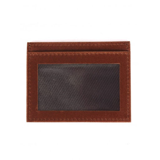 Обложка пропуск/карточка/проездной Croco-В-223 натуральная кожа коричневый пулл-ап матовый (219) 264326  фото 2