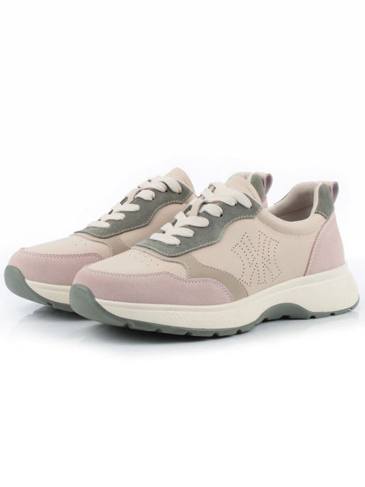 03-YC527-1 BEIGE Кроссовки женские (натуральная кожа)