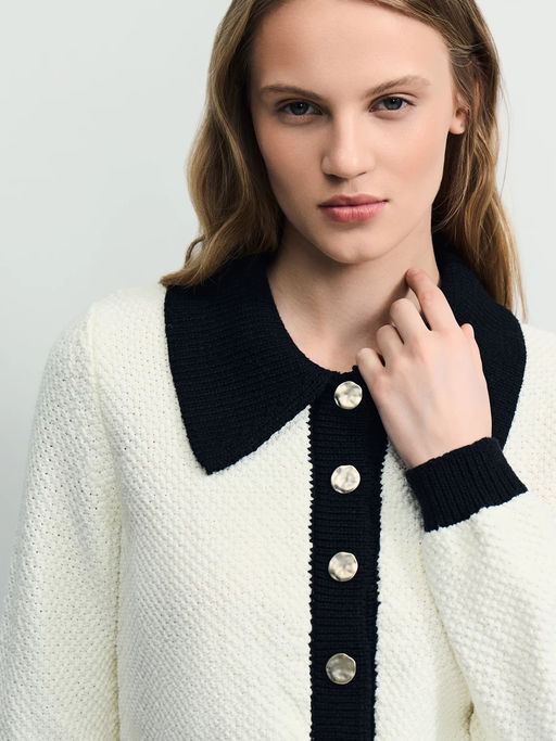 Кардиган с контрастным воротником / Zarina