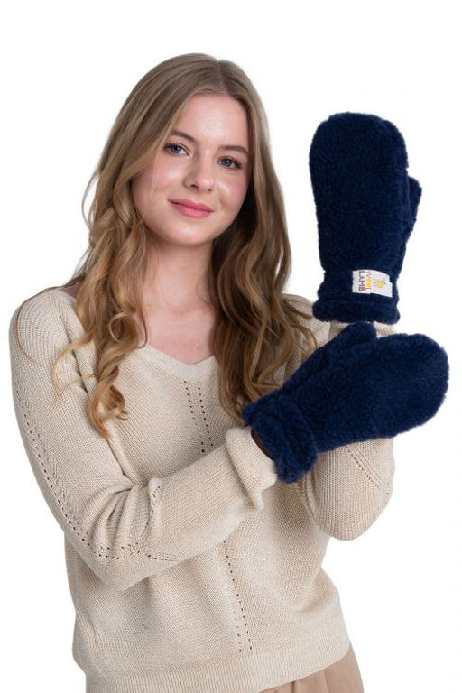 Варежки меховые на резинке ВАНИЛЬ - Woollamb фото 12