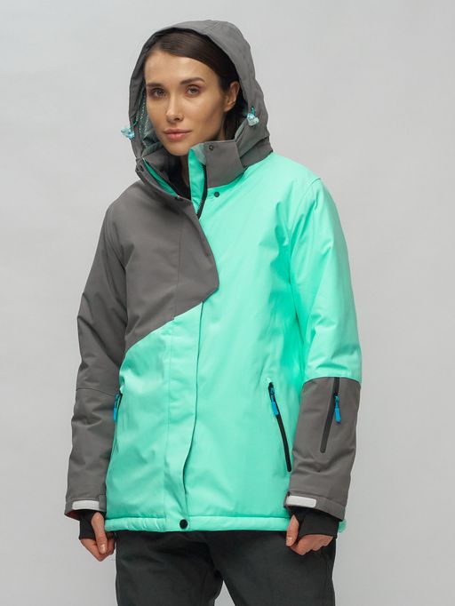 Горнолыжный костюм женский большого размера бирюзового цвета 02278Br - Chunmai фото 9