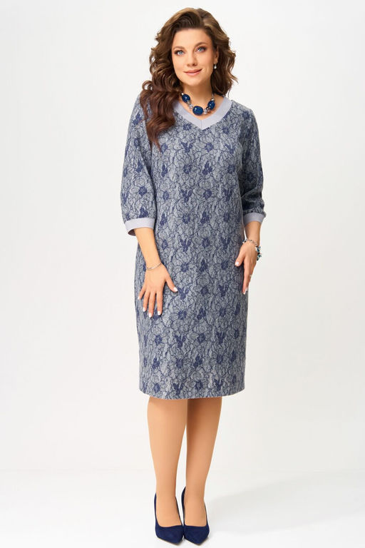 Платье FITA 5091 серо-синий
